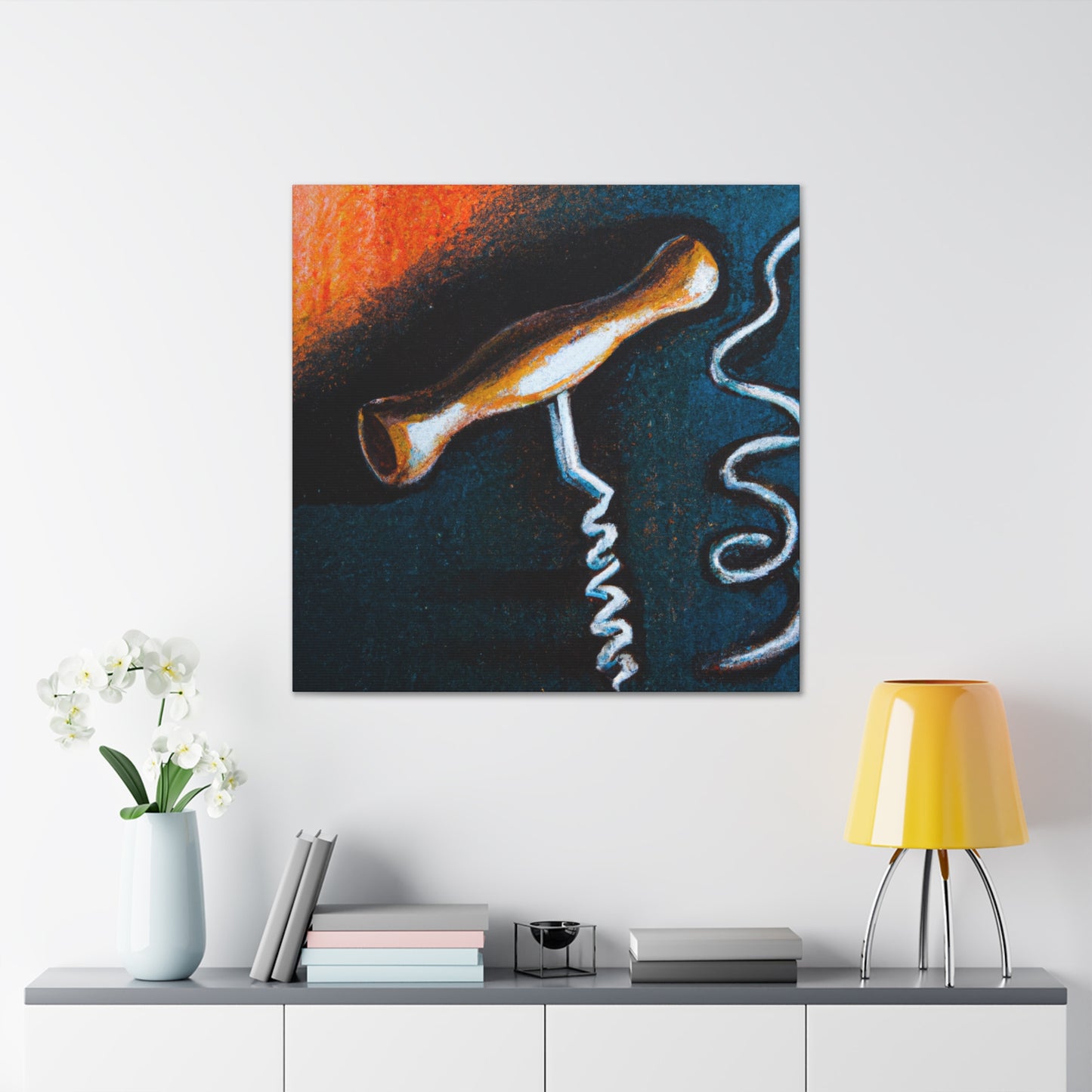 Spiraling Corkscrew Sculpture - Canvas