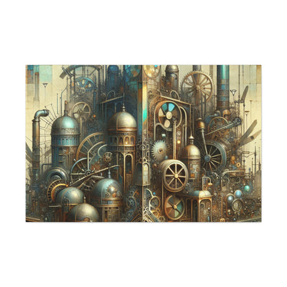 "Clockwork Dreamscape Dance" - Canvas