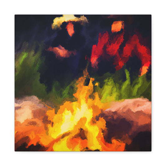 Campfire Embers Glowing - Canvas