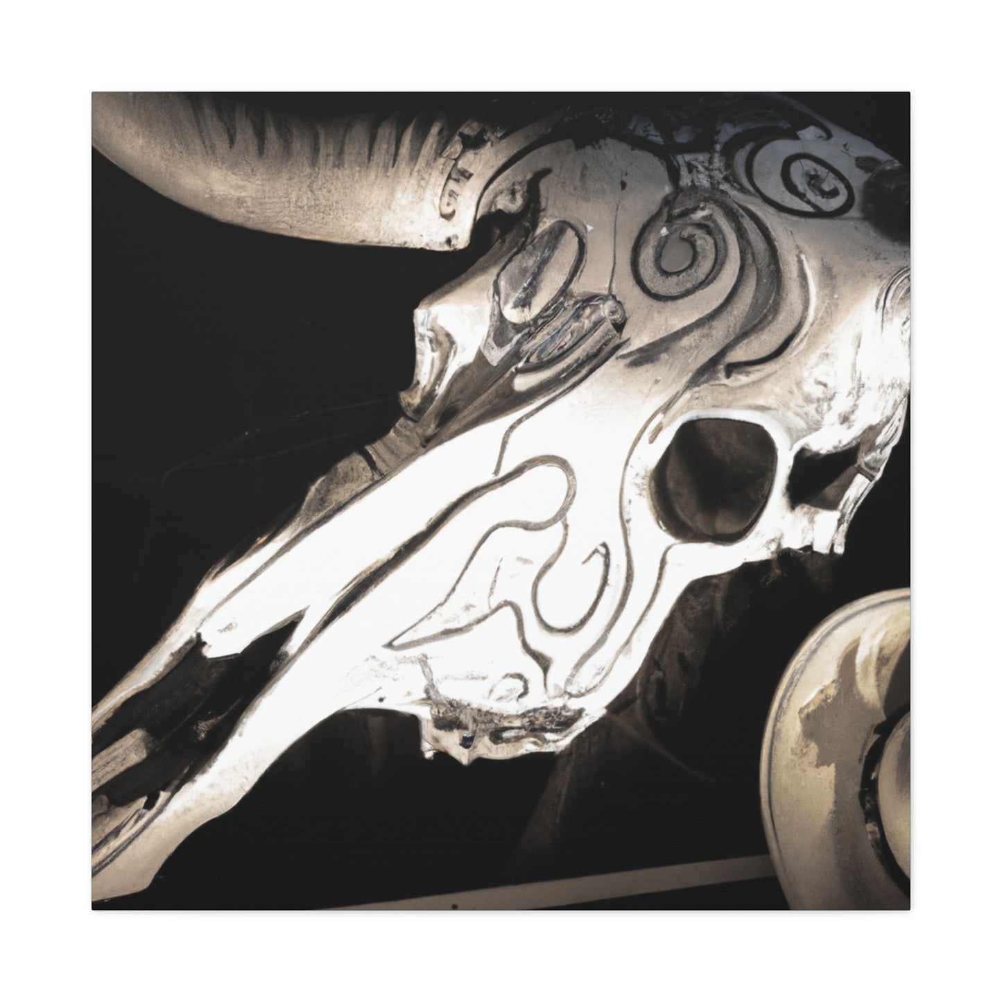 Cow Skull Regal Splendor - Canvas