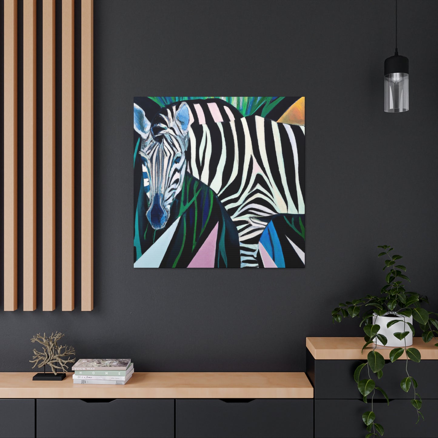 "Gilded Zebra Dance" - Canvas