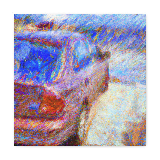 "Car Along the Countryside" - Canvas