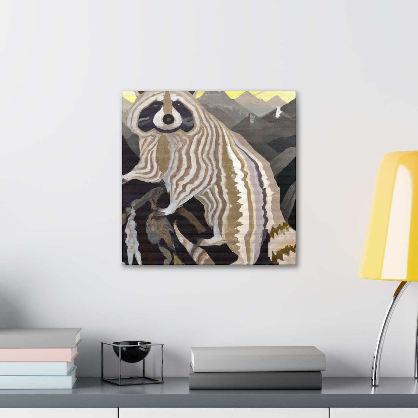 "Raccoon in Deco Style" - Canvas