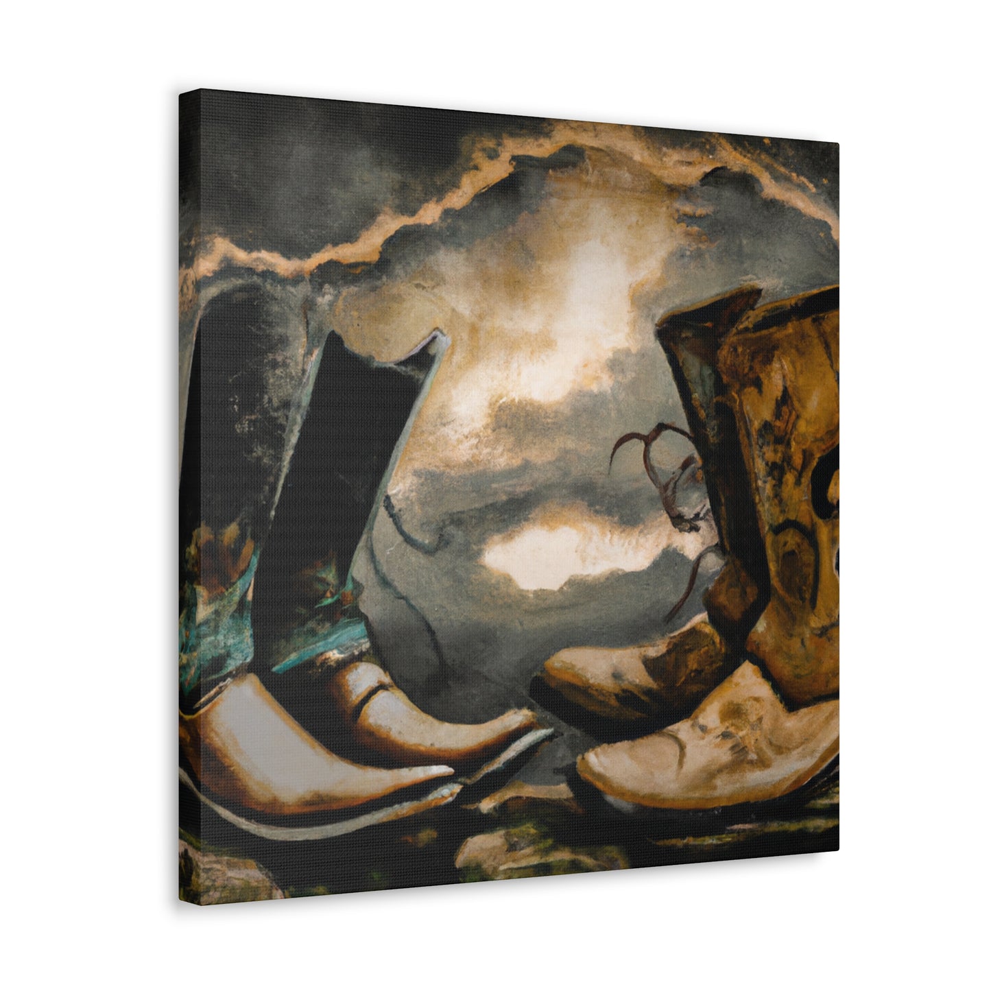 "Booted in Art Nouveau" - Canvas