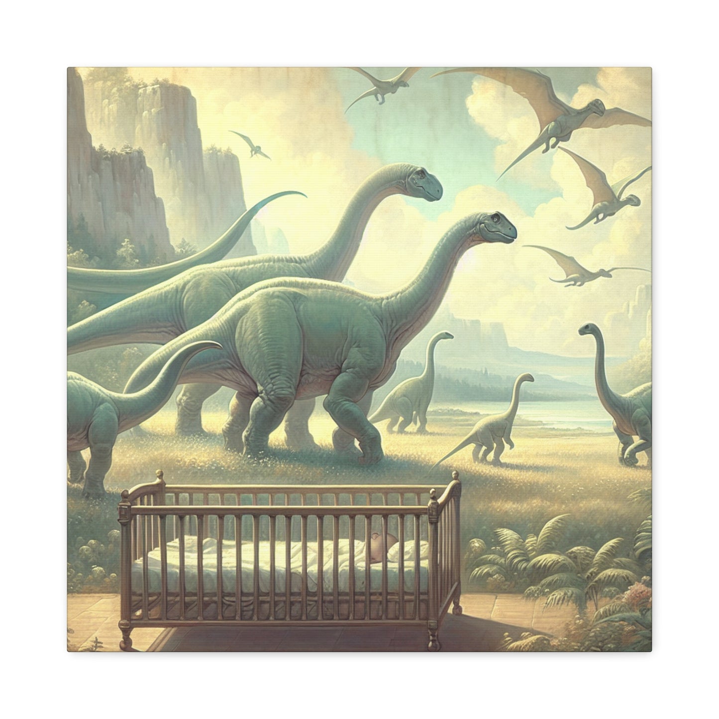 Pastel Prehistoric Portraits - Canvas