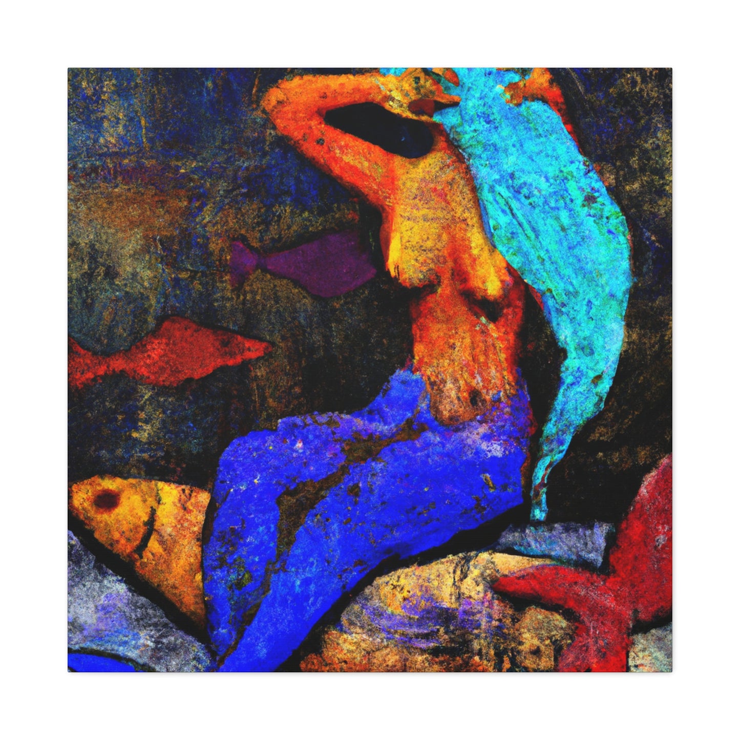 Mermaids in Moonlight - Canvas