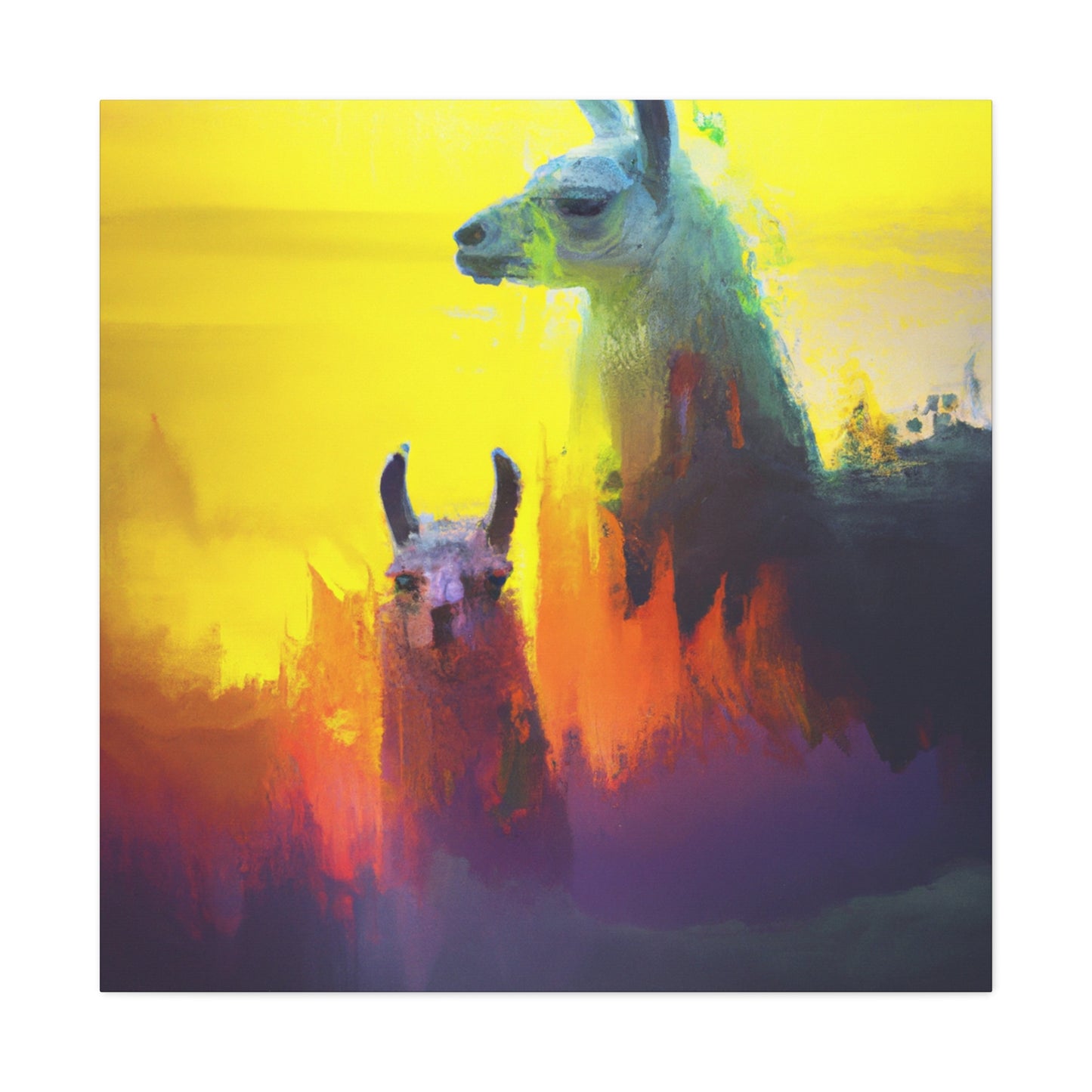 Pensive Llama Dreamscape - Canvas