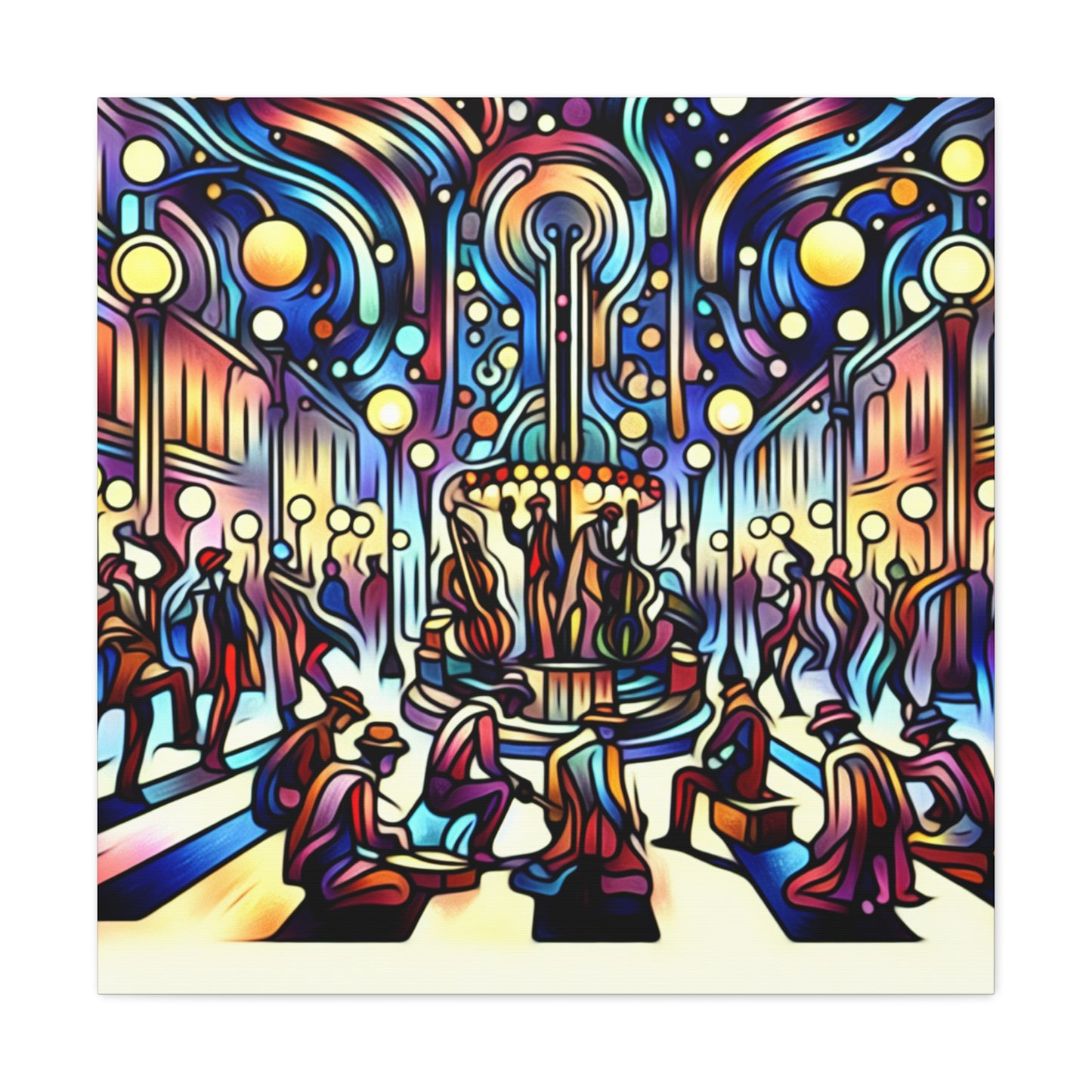 Enchanting Street Musicians - Canvas