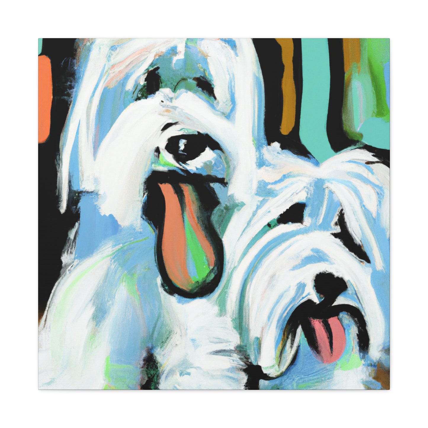 Old English Sheepdog Dance - Canvas