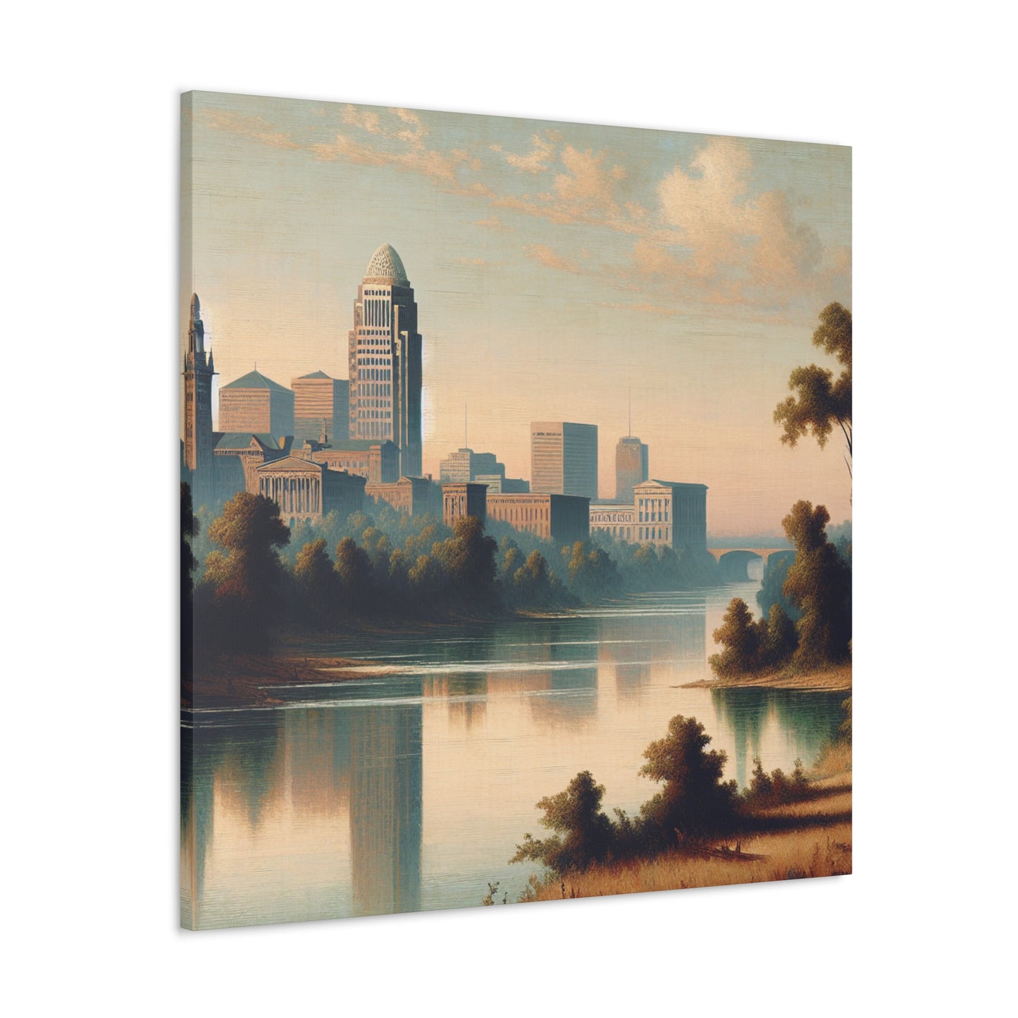 "Majestic Rivers Unveiled" - Canvas