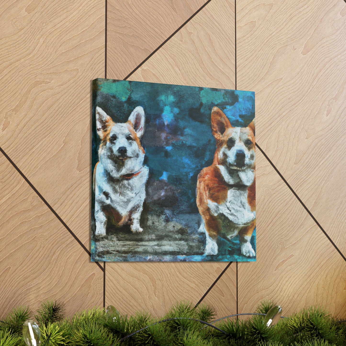 "Corgis At Playtime" - Canvas