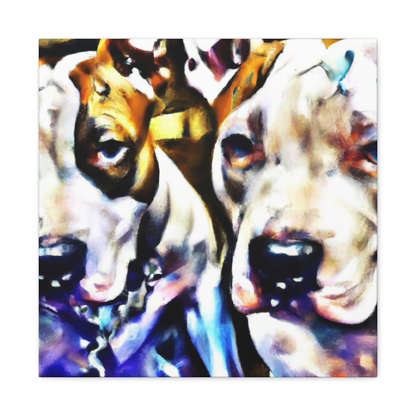 "Pitbull in Abstract Form" - Canvas