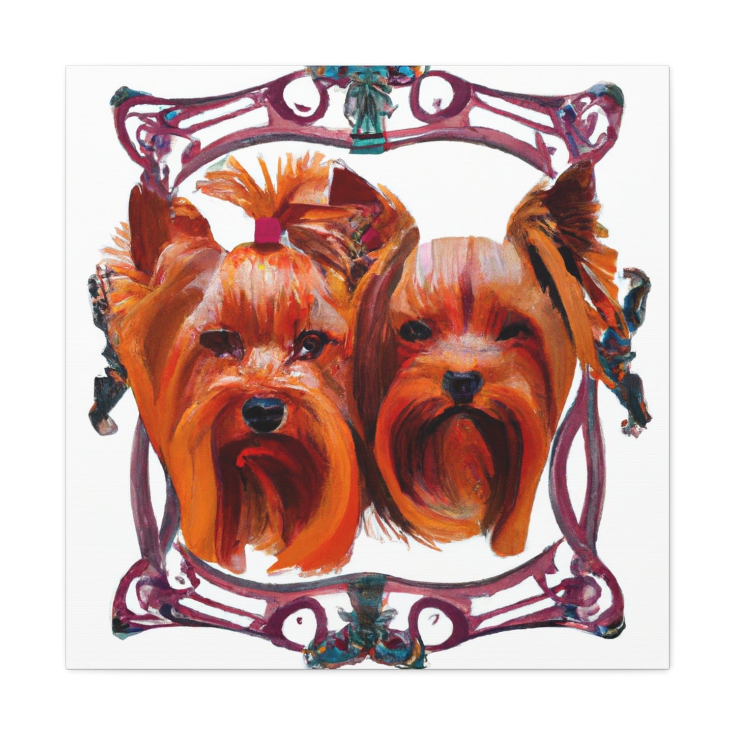 "Yorkshire Terrier Portrait" - Canvas