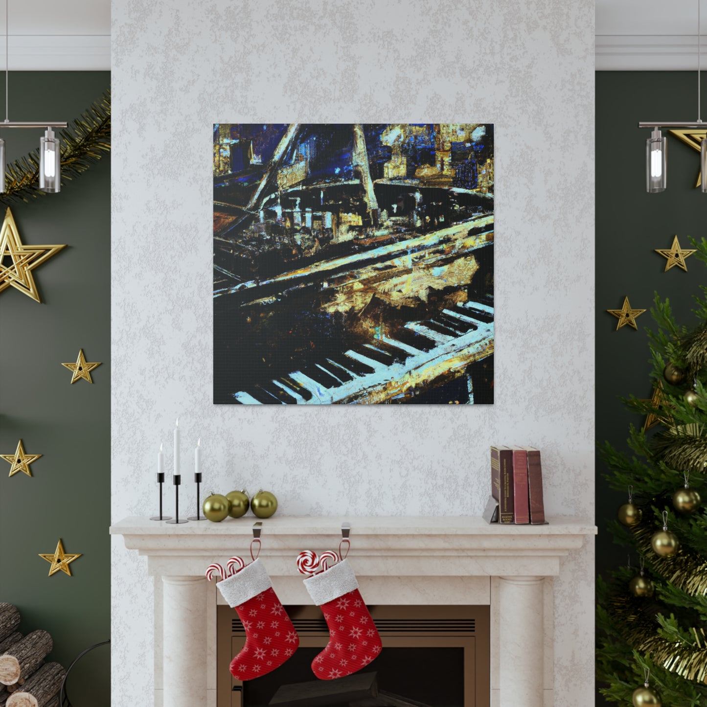 "Piano in Moonlighting" - Canvas