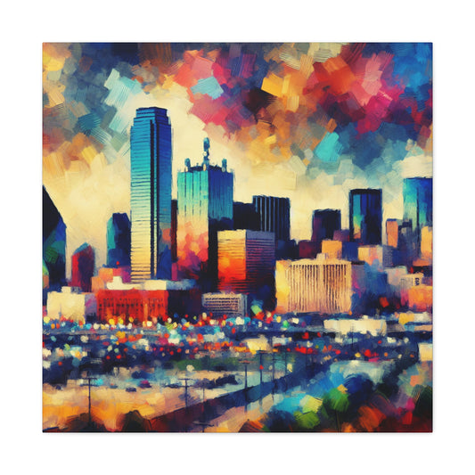 "Vibrant Skies of Dallas" - Canvas