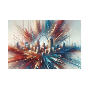 "Cityscape Serenade: Melting Horizons" - Canvas