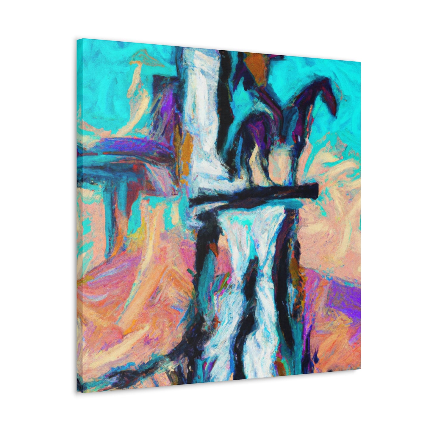 "Hitching Post Reflection" - Canvas