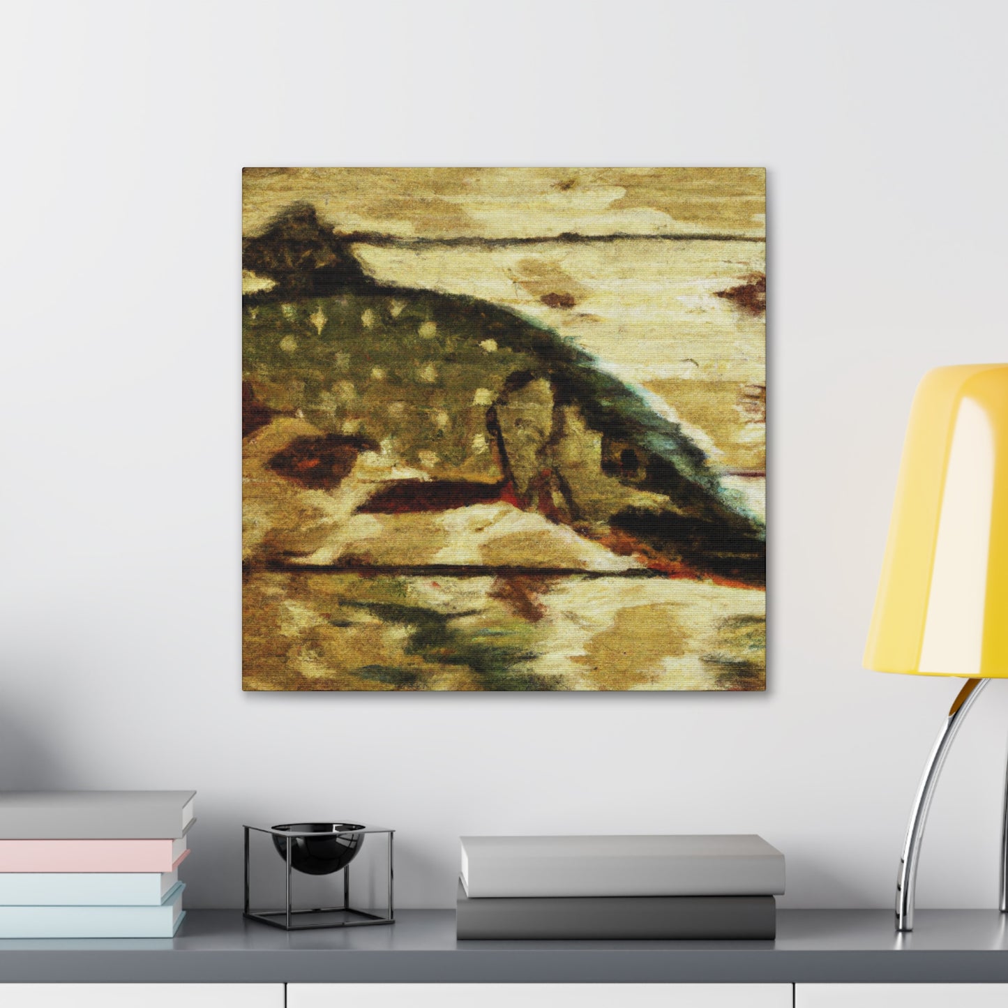 Pike in the Stream - Canvas