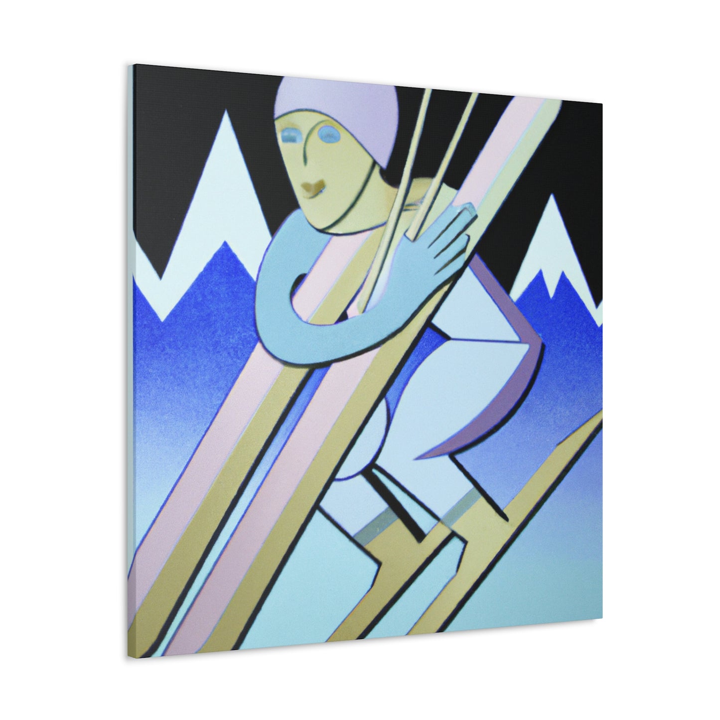 Skiing the Silver Slopes - Canvas