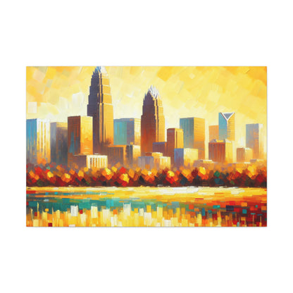 "Vibrant Carolina Hearth" - Canvas