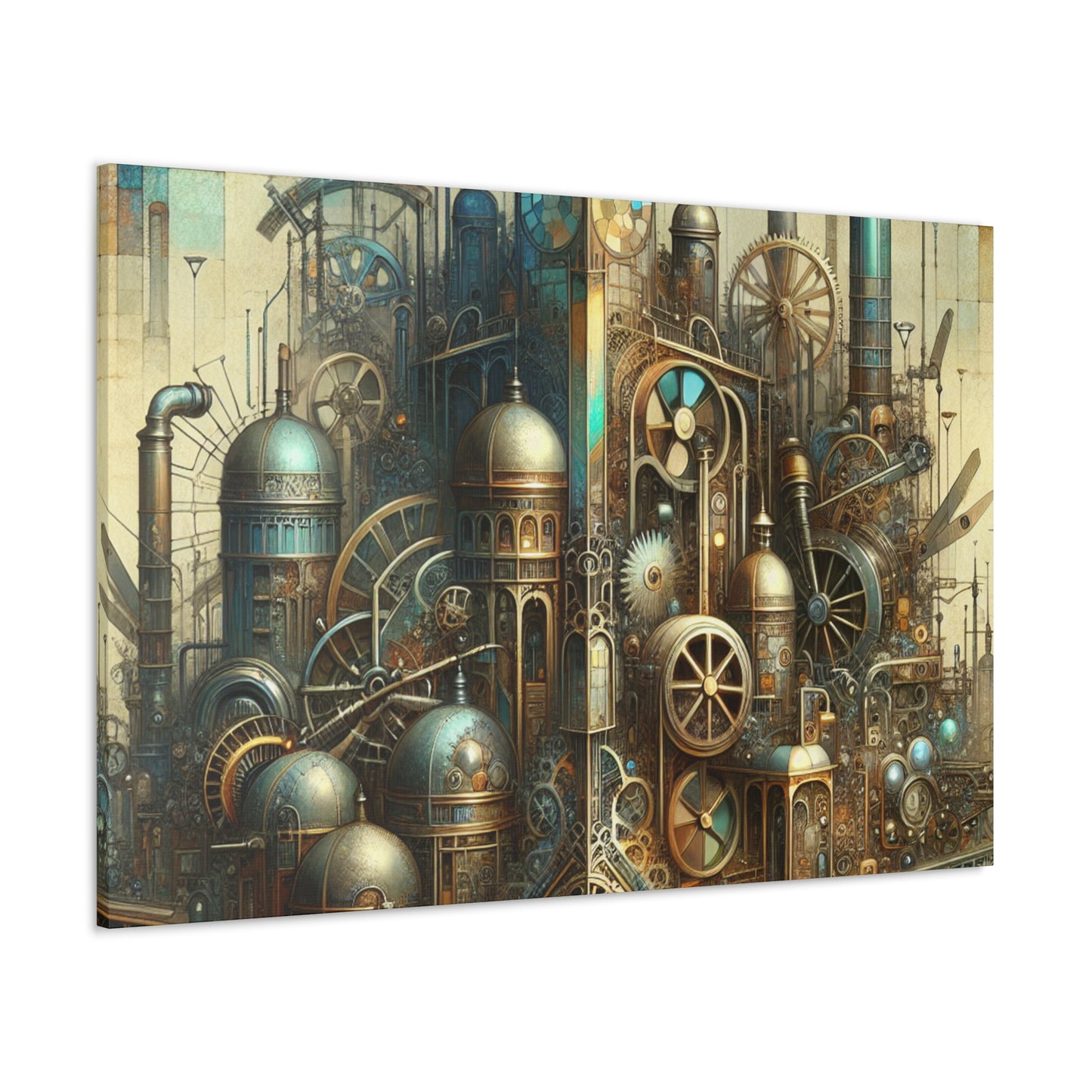 "Clockwork Dreamscape Dance" - Canvas