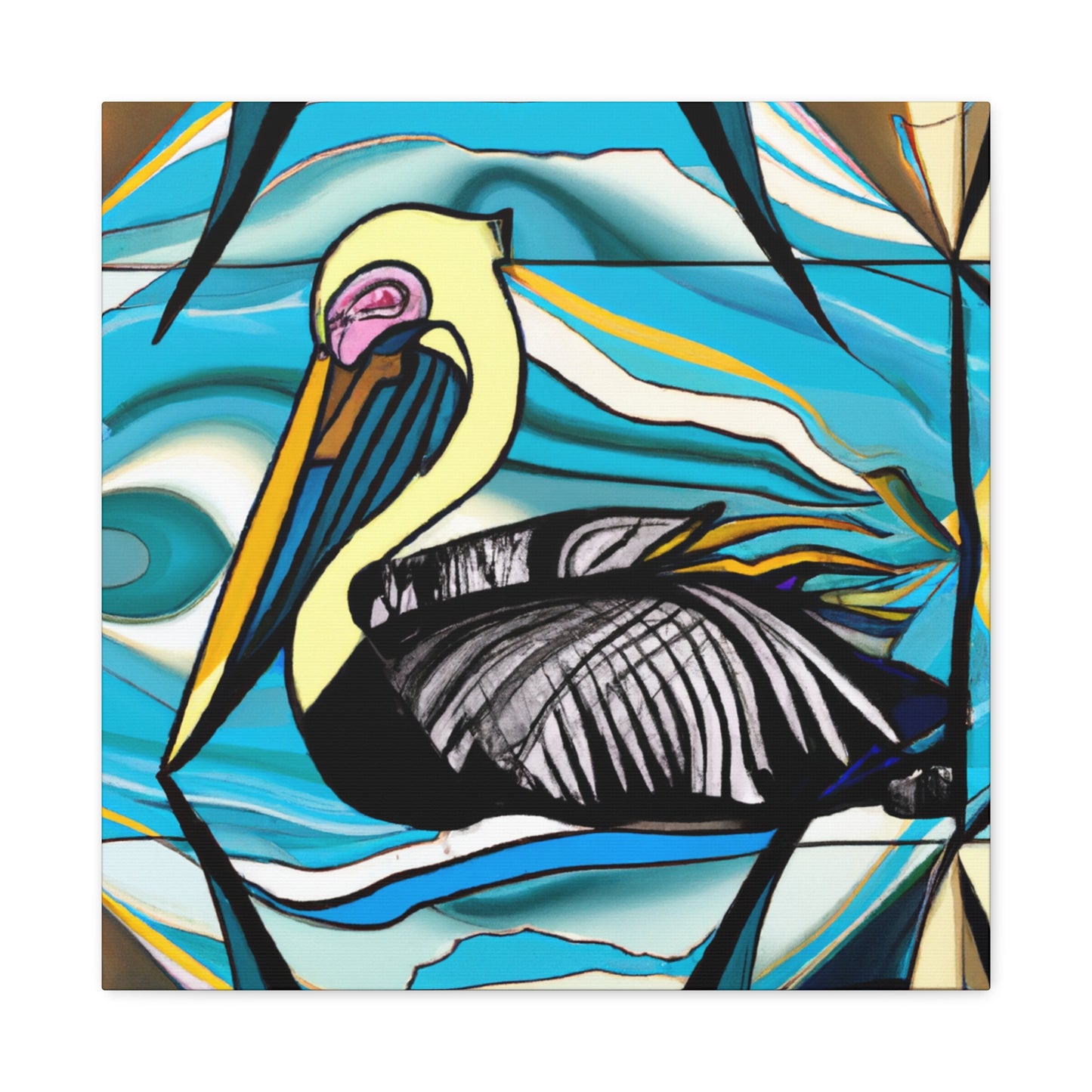 Pelican in Art Deco - Canvas