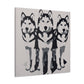 "Huskies in Art Deco" - Canvas