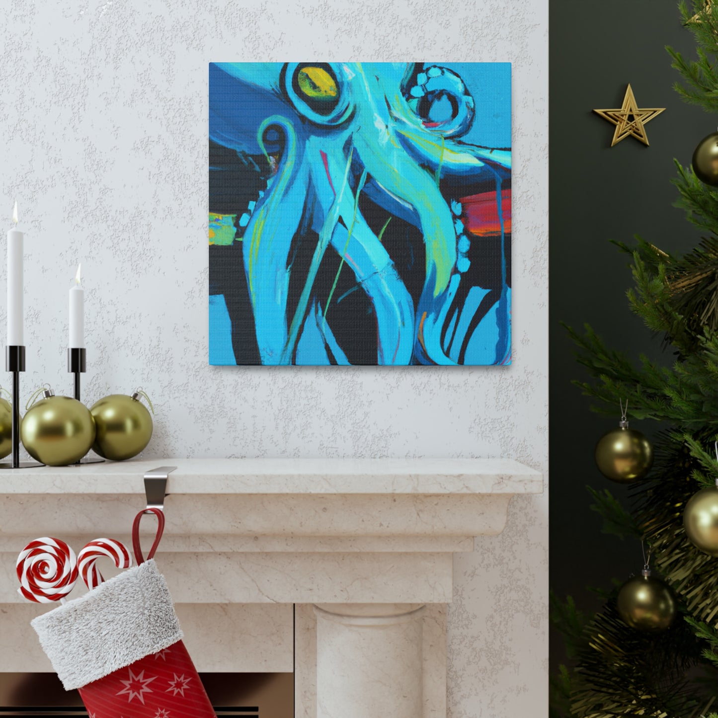 Octopus in Monochrome - Canvas