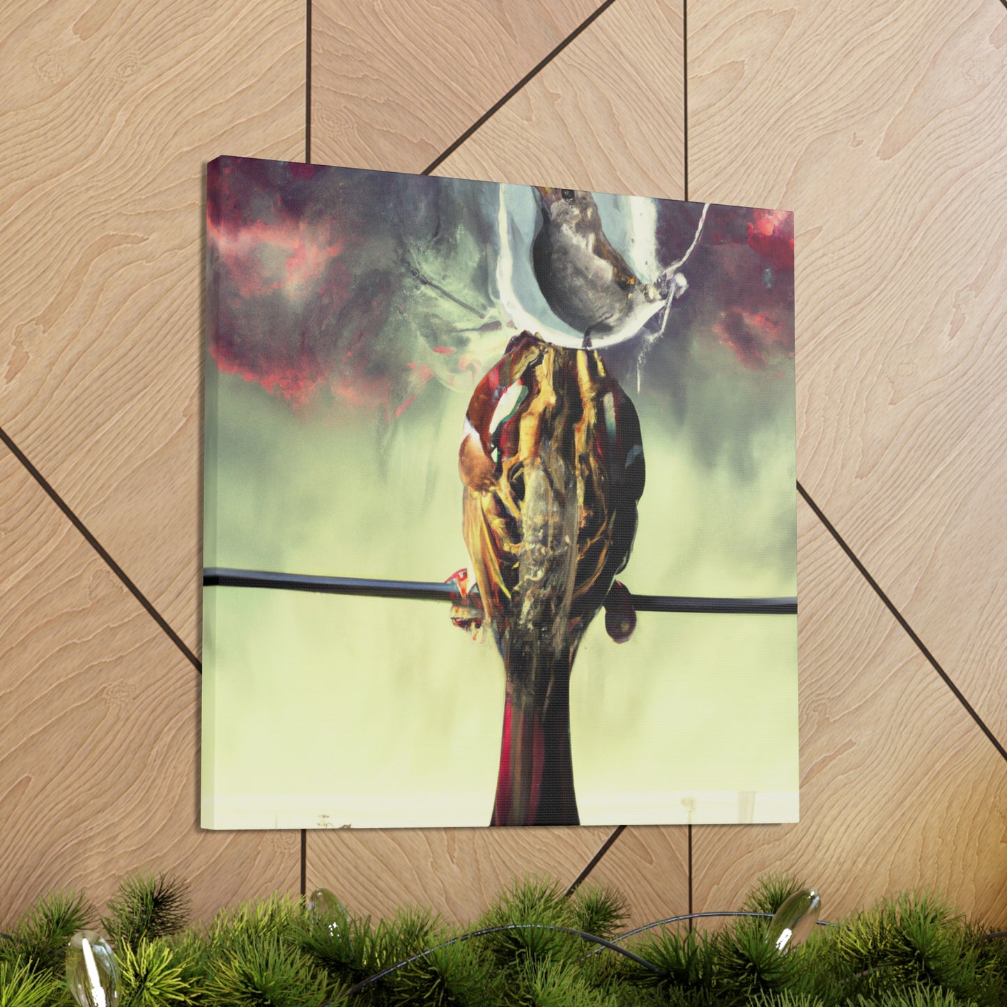 Song Sparrow Abstraction - Canvas