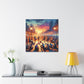 "Buskers' Vibrant Street Showcase" - Canvas