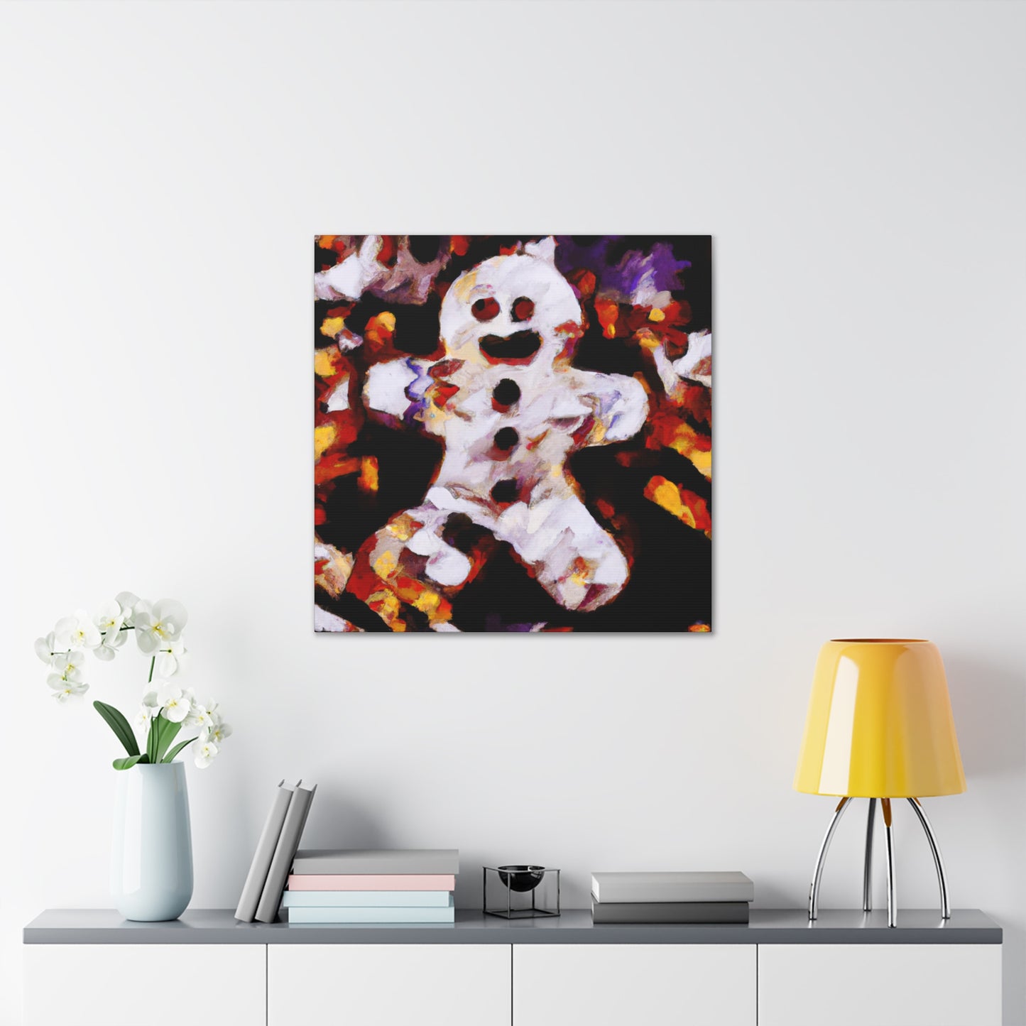 "Gingerbread Man Abstracted" - Canvas