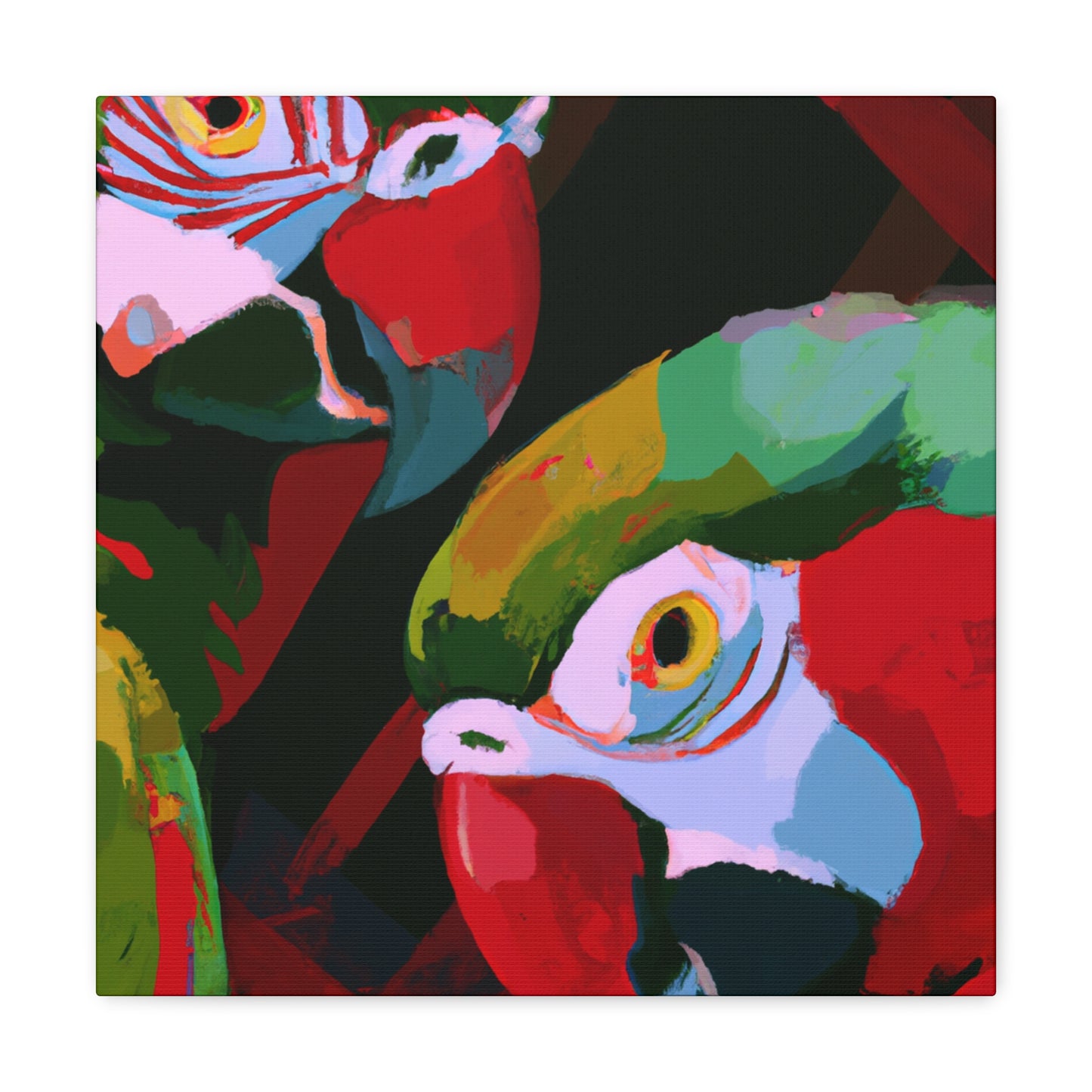 "Amazon Parrot Euphoria" - Canvas