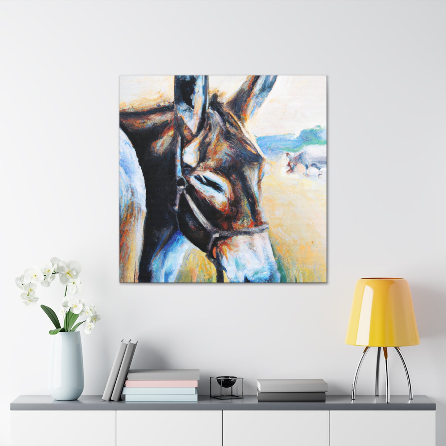 Mule in Hyperrealism - Canvas