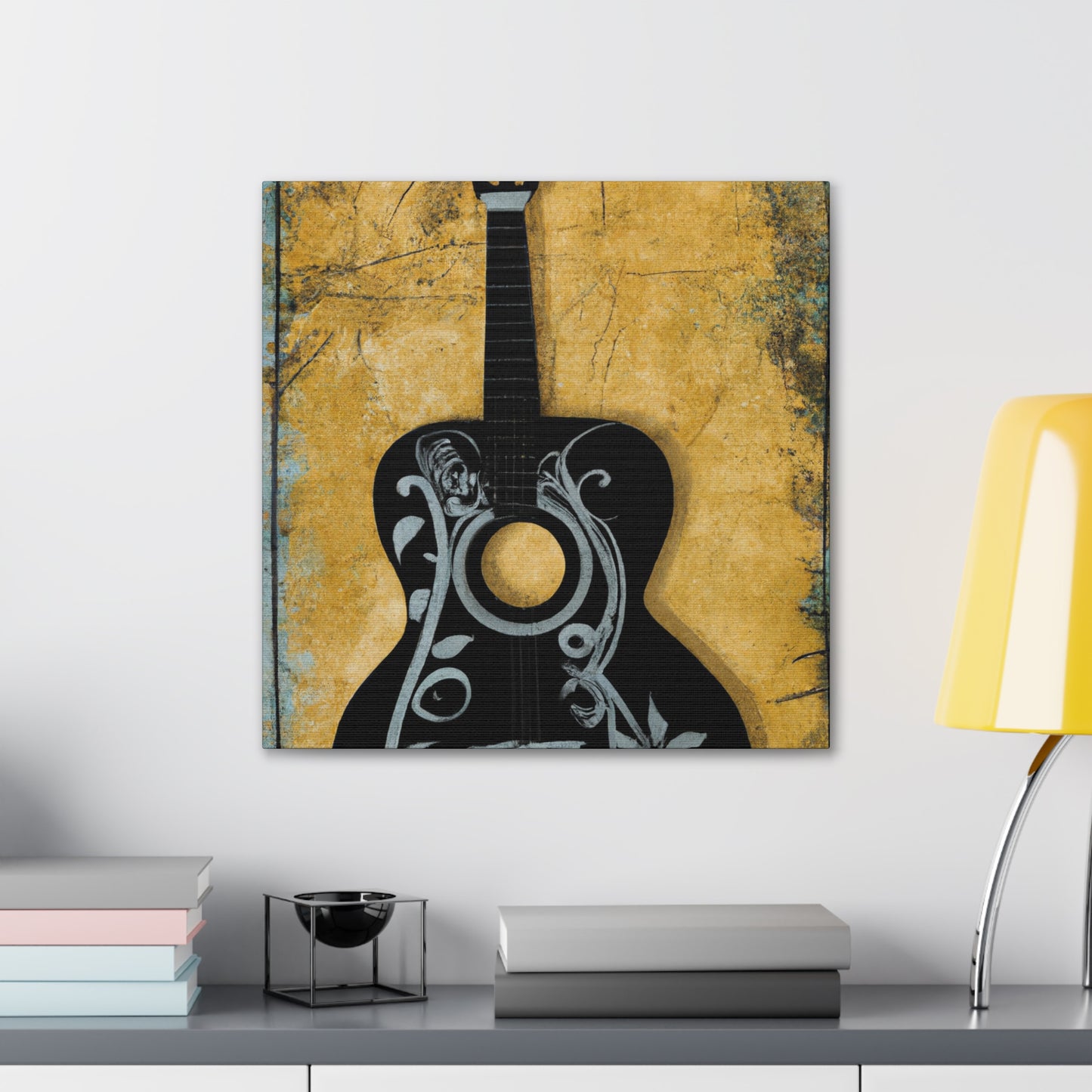 "Guitar's Resonant Melody" - Canvas