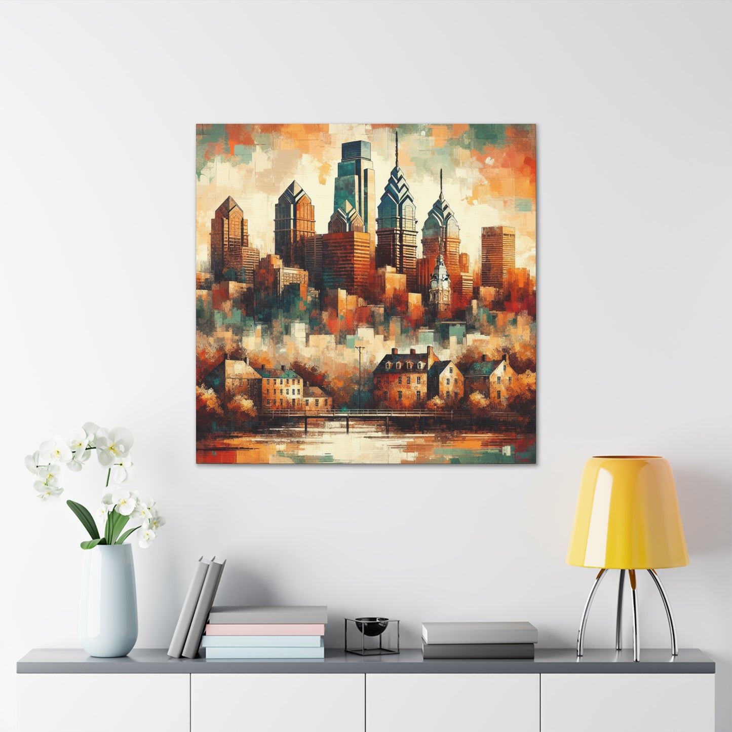 "City Pulse, Vibrant Echoes" - Canvas