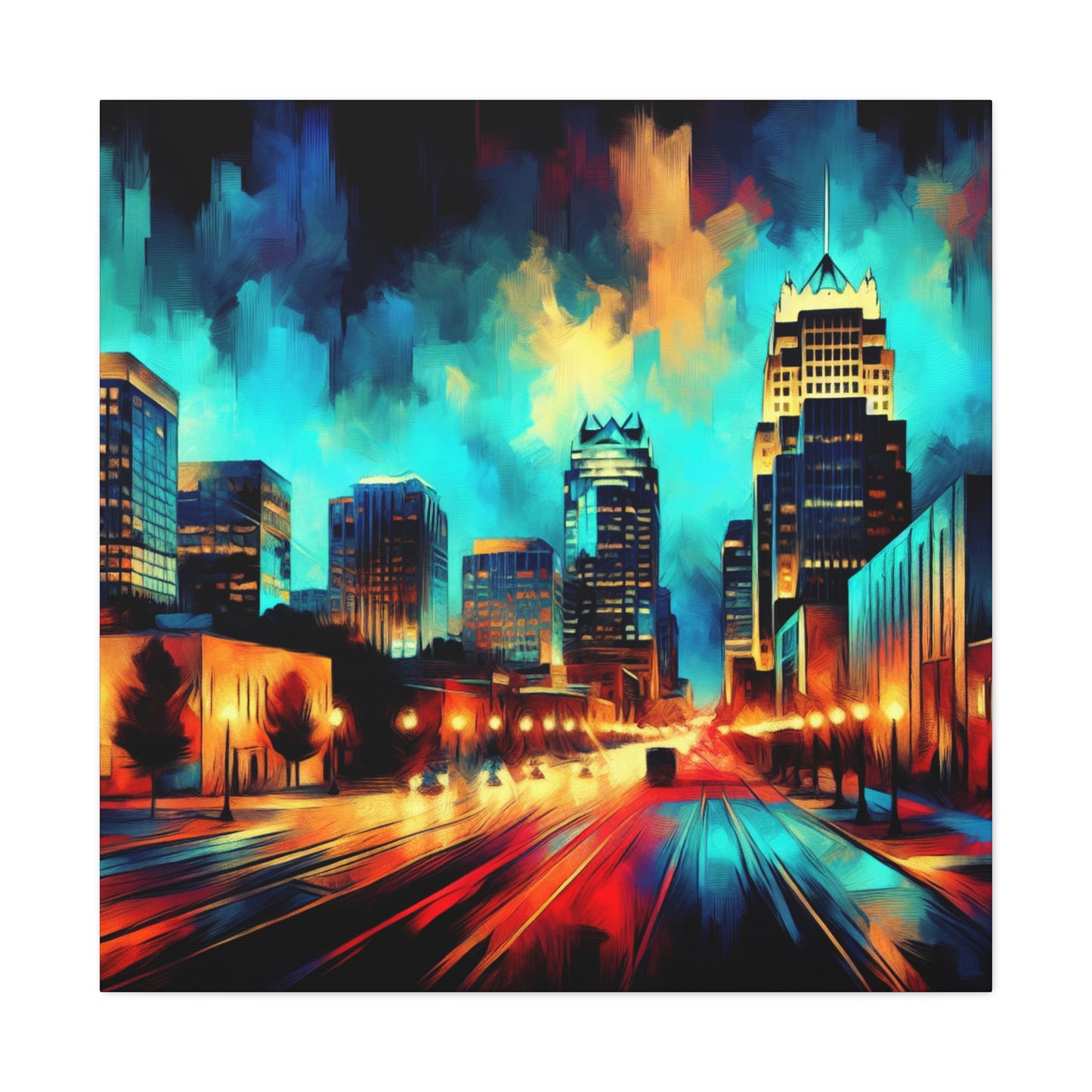 "Vibrant Urban Dream" - Canvas