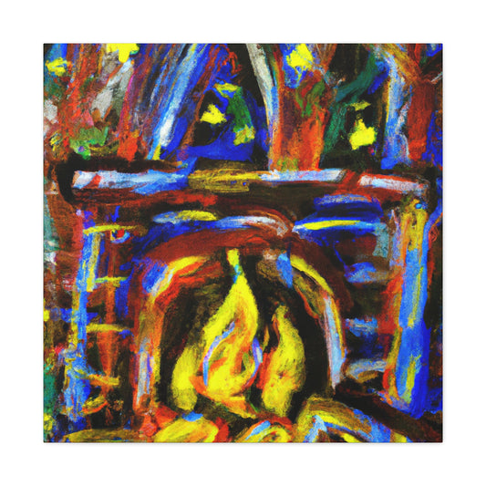 "Heat of the Fireplace" - Canvas