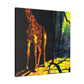 Giraffe on the Wall - Canvas