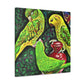 "Conures in Heavens Haze" - Canvas