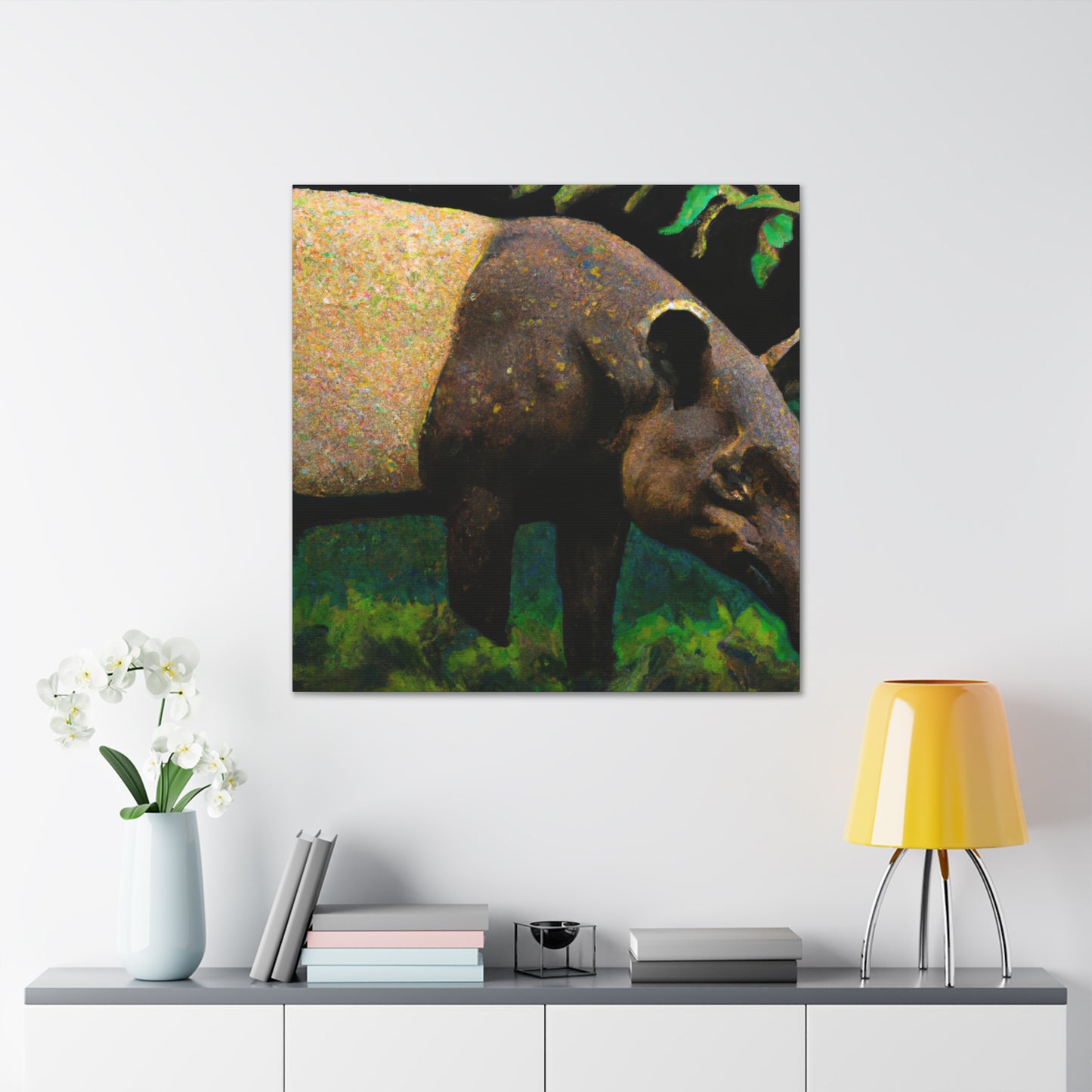 "Malayan Tapir, Impressionist" - Canvas