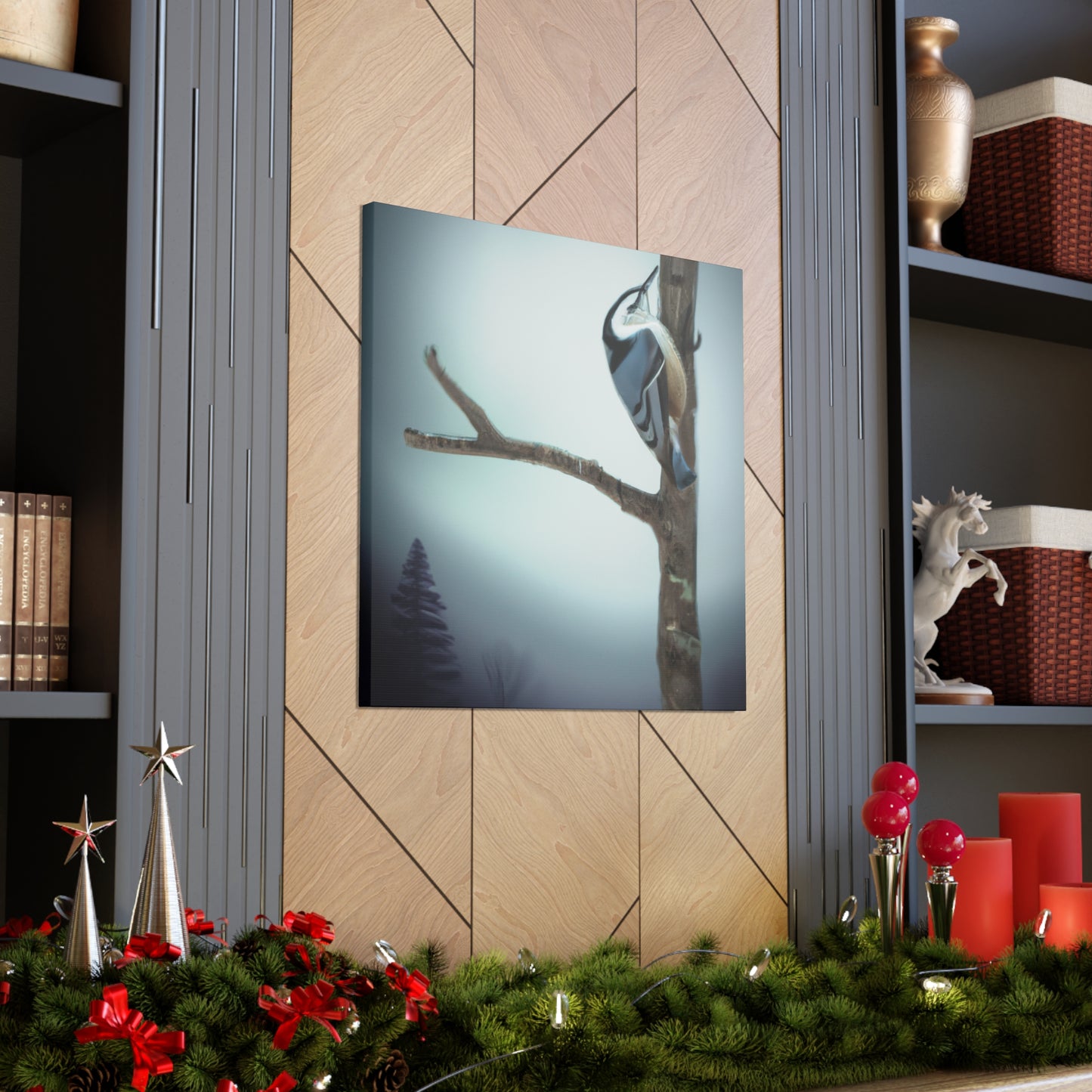 A Nuthatch's Visionary Flight - Canvas