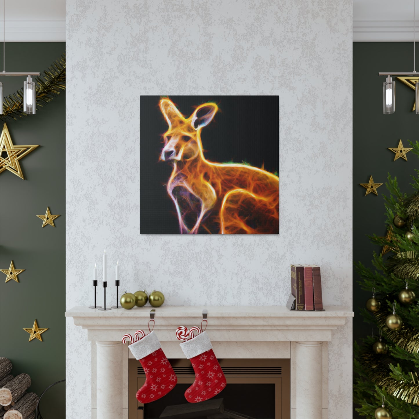 Kangaroo in Starlight - Canvas