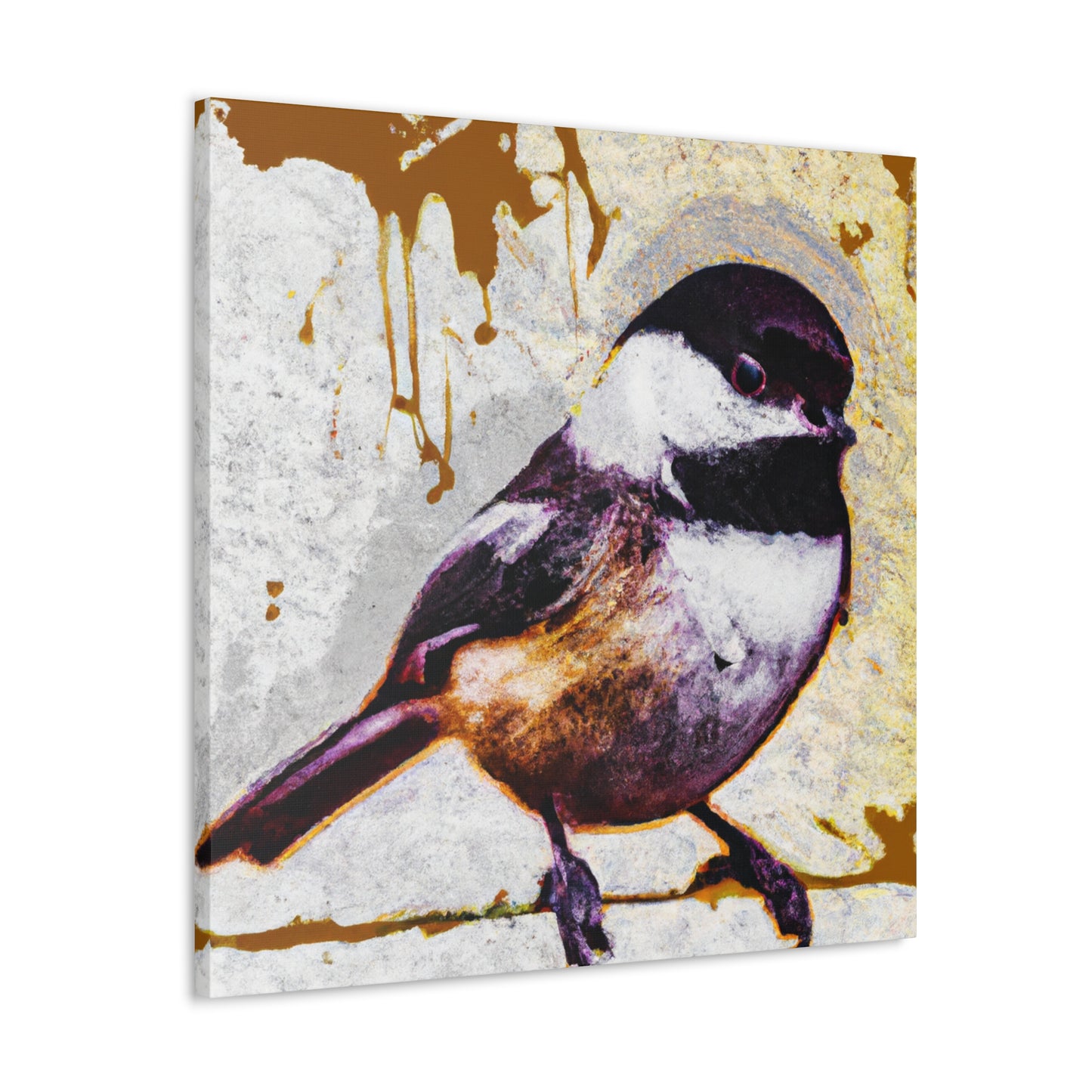 "Chickadee Enchantment Aglow" - Canvas