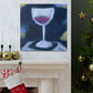 "Wine Glass Reflection" - Canvas