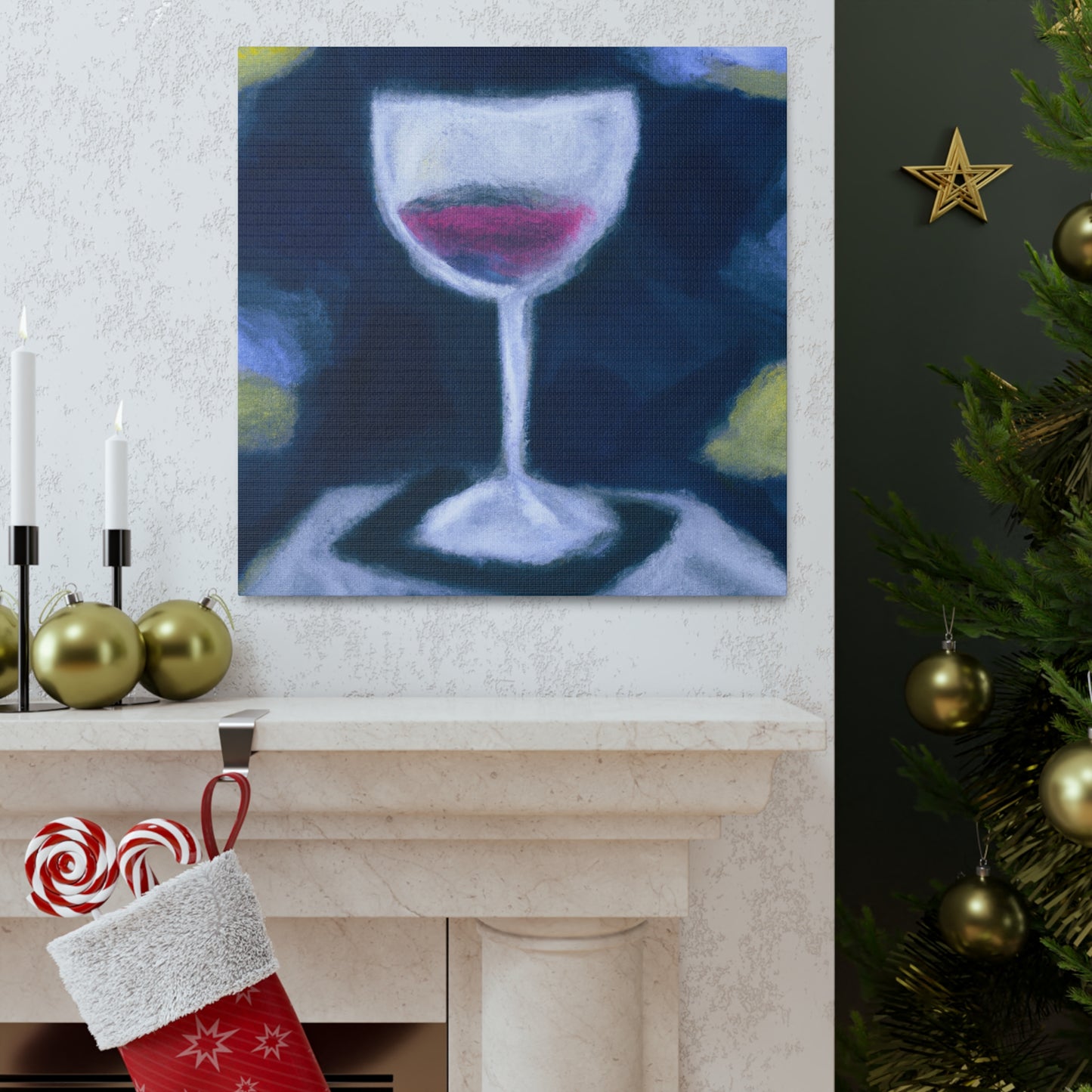 "Wine Glass Reflection" - Canvas