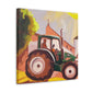 "Tractor in Rococo Style" - Canvas