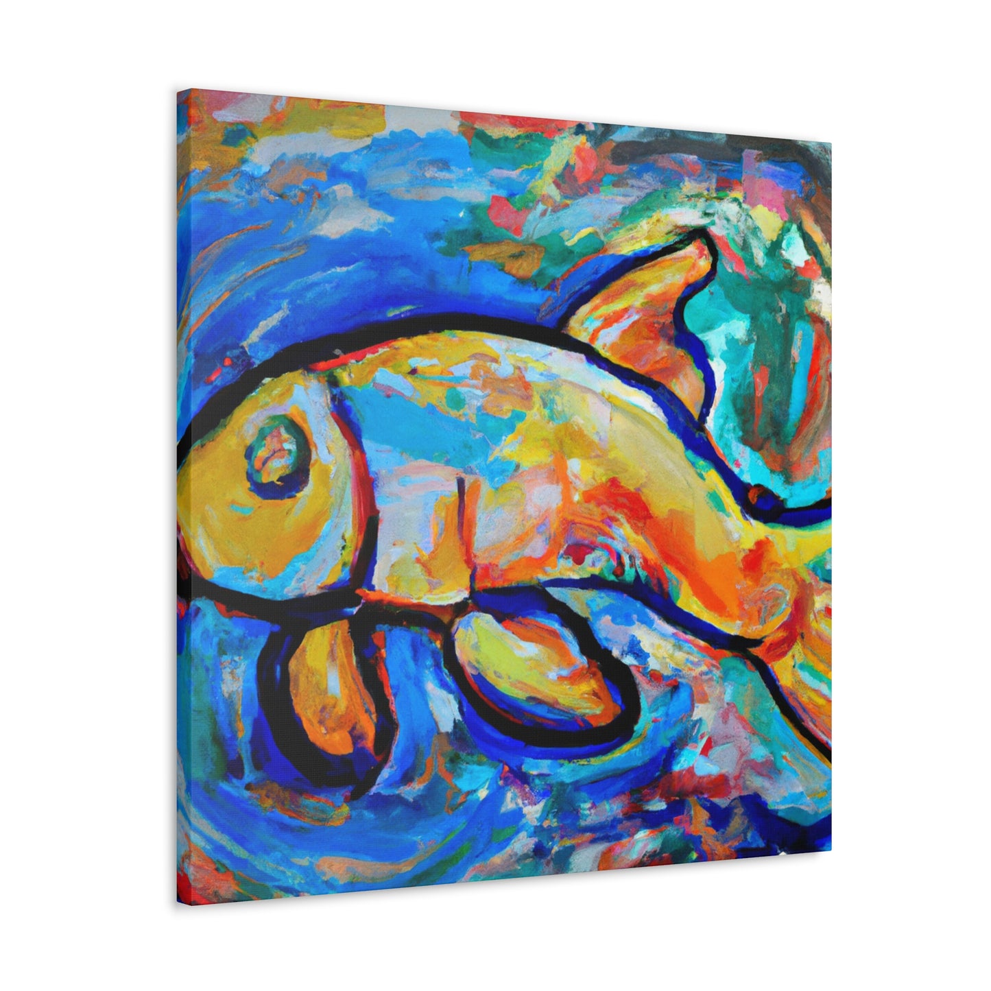 Rainbow Fish Abstracted - Canvas