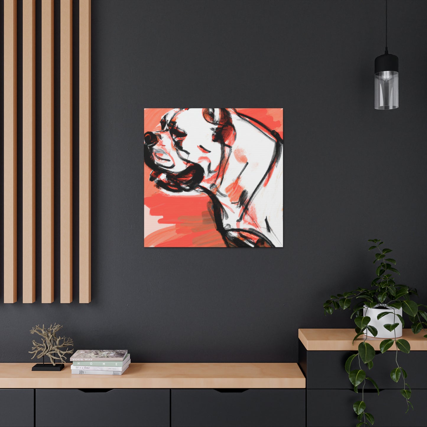 "American Bulldog Watching You" - Canvas