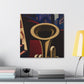 Rising Art Deco Trumpet - Canvas