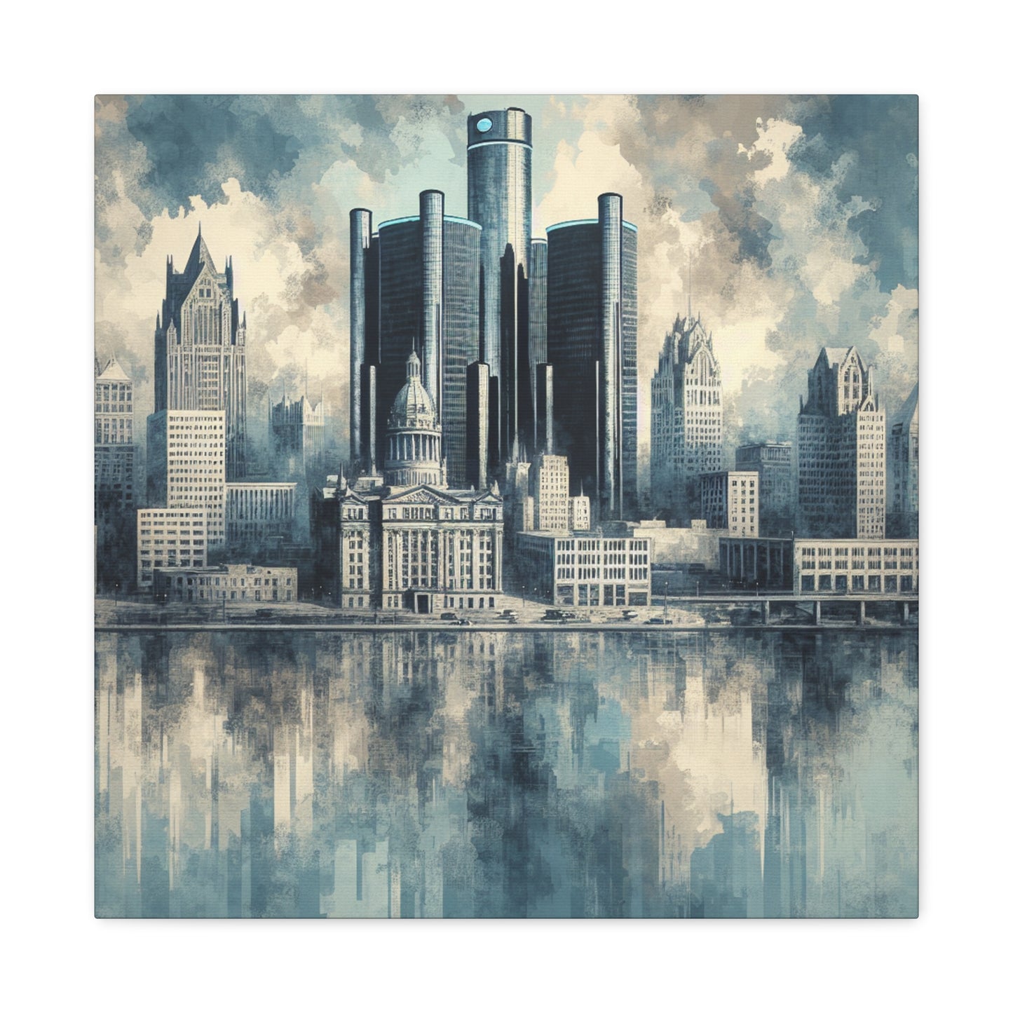 "Resplendent Detroit Reverie" - Canvas